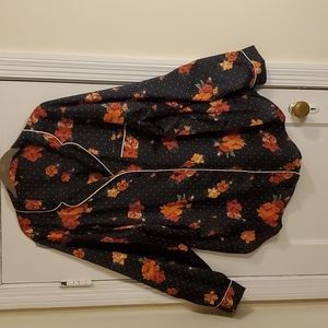 Torrid, Long sleeve, Floral print shirt w/one pocket